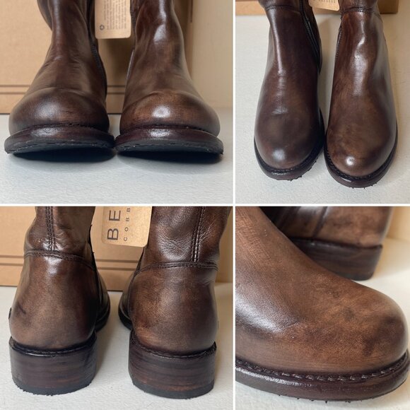 BED STU Manchester Distressed Brown Leather Tall Riding Boots BEDSTU Size 8.5 - Picture 13 of 16
